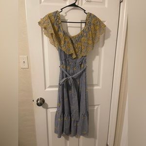 Multicolored off the shoulder dress from a small boutique in Orlando. Never worn